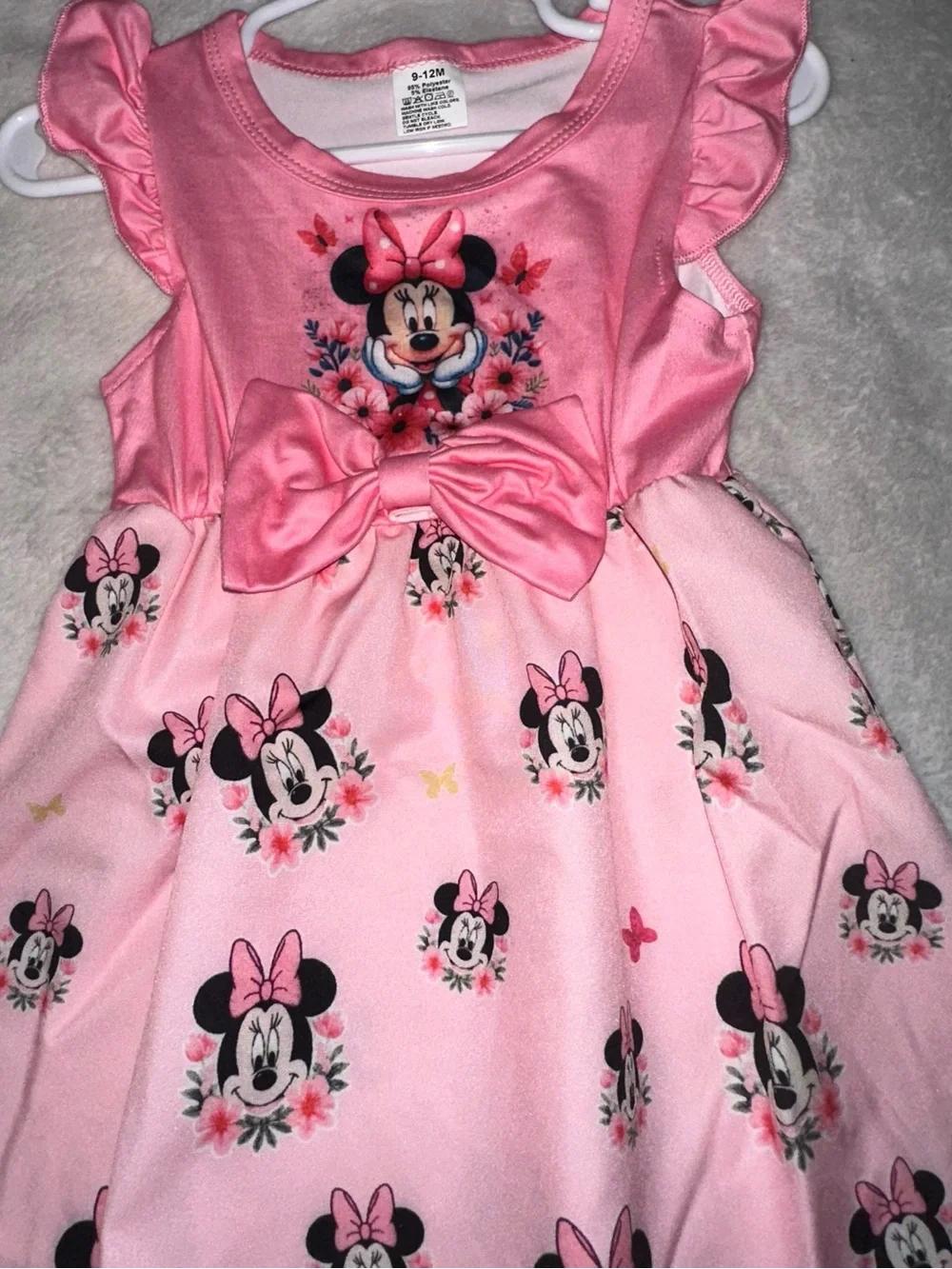 Pink Minnie Mouse Bow-Accent Toddler Dress
